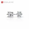 Gigajewe Moisanite Total 0 2CT 3 mm Round Cut Boes d'oreilles VVS1 925 Test de diamant en argent passé Fashion Love Token Femme Girl GIED228R