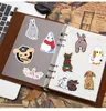 50pcs lapin mignon animal dessin animé graffiti imperméable PVC autocollants paquet pour réfrigérateur voiture valise ordinateur portable ordinateur portable tasse téléphone bureau vélo planche à roulettes étui.