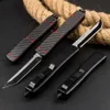 New High End UT 85 AUTO Tactical Knife D2 Titanium Coating Blade CNC 6061-T6/Carbon Fiber Handle EDC Pocket Gift Knives With Nylon Bag