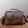 Kleine Herren Aktentasche Tasche Lederhandtaschen Cross Tote Boston Breifcases Quadratische Geldbörsen Crossbody Male 231220