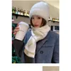 Foulards 2023 Mode d'hiver Femmes Camellia Imité Cachemire Laine Tricoté Écharpe Femme Épais Cadeau Drop Livraison Accessoires Chapeaux Glo Dh7Sx