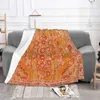 Blankets Orange Bohemian Berber Traditional Moroccan Blanket Fleece Textile Decor Breathable Lightweight Throw For Bed Couch