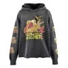 2024ss Print Hoodies for Men Women 1 Quality Black Washed Oversized Sweatshirts