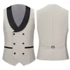 Męskie garnitury 3PC Set dla mężczyzn Blazervestpants Solidny kolor swobodny szczupły moda wysokiej jakości łatwa opieka trajes elegante para hombres