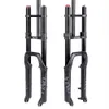 Bucklos 서스펜션 포크 20 ''Air 140mm Singledouble Shoulder MTB 20 인치 스노우 전기 지방 자전거 부품 231221