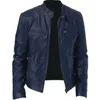 Männer Marke Frühling Herbst Echte PU Leder Jacke Streetwear Mantel Mann Zipper Moto Biker Vintage Leder Jacken S-5XL 231221