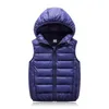 Enfant à capuche gilet de gilet d'enfants de vêtements d'extérieur vestes vestes coton chaud bébé garçons filles gilet pour le printemps automne 314 ans 231220