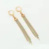 Dangle Earrings MxGxFam Mix 3 Gold Plated Long 8 Cm Snke 5 Line Chain Tassel Drop For Women Fashion Jewelry