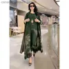 Two Piece Dress Middle Aged Mother Dress Suit Summer Casual Fashion Printing Two Piece Suits Long Dress Suits Women Temperament Dress Sets 729 L231221