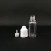 100 sets 30 ml bouteilles de compte-gouttes en plastique