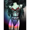 Valentijnsdag cadeau 2024 Erotische hot lip borduurbloemen bloemen stof verstelbare riem doorzie door shapewear lingerie bodysuits