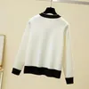 SUETER MUJER ELEGANT WOMEN SWEATER I Cardigans Button Up Pearl Beading Czarna biała Jersey Jersey Jersey Mujer 231220