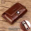 PIUNCLE hommes en cuir véritable de vachette Vintage ceinture pochette sac à main Fanny Pack taille sac pour téléphone portable housse peau 231220