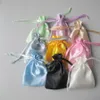 Jewelry pouches silk drawstring small pouch stain chocolate bags candy Christmas gift packing whole2515