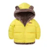 Olekid bebê casaco de inverno reversível dos desenhos animados com capuz mais veludo meninos jaqueta de lã nascido outerwear criança menina parkas 231220