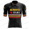 Jumbo Visma Trylogia Jersey Set Włochów France Hiszpania Tour Cylling Ubrania Mężczyzn koszulki rowerowe szorty rowerowe szorty 231220
