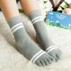 3 paires chaussettes en laine avec orteils pour femmes épais thermiques hivernales à rayures à rayures à rayures et à tube divisé sport doux chaud sokken 231221