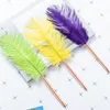 Creative Metal Feather Ballpoint Stift Fashion Business Geschenke Schüler School Stationery Office Supplies