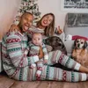 Kerstfamilie matching outfits winter moeder vader kinderen pyjama set baby romper casual zachte slaapkleding xmas look pjs 231220