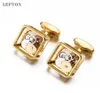 مربع Steampunk Gear Cufflinks Lepton Mechanism Cuff Cuff Links for Men Business Wedding Cufflinks Relojes Gemelos T1905894748