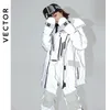 Wektorowy ciepły garnitur damski z kapturem kobiet Wodoodporna męska wiatroodporna refleksyjna kurtka snowboardowa odzież na zewnątrz 231220