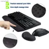 Mouse Pads Wrist Rests BRILA Ergonomic Memory Foam Mouse Keyboard Wrist Rest port Cushion Pad for Office Work and PC Gaming Fatigue Pain ReliefL231221