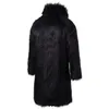 Kış erkek ceketler Avrupa amerikan erkek taklit kürk siyah beyaz uzun tam kol gevşek rahat düz renk kalın üstleri 231220