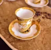 Ceramic Coffee Cup Set Porcelain Tea Espresso Kitchen Drinkware European Home Table Party Decor Luxury Birthday Wedding Gift 231220