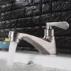 Banyo Lavabo muslukları 1 adet paslanmaz çelik musluk musluk monte güverte karıştırıcı musluk tek delik ve soğuk su klasik lavabo