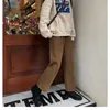 Pantaloni da donna Deeptown Vintage Marrone Velluto a coste Donna Inverno Harajuku Baggy Coreano Moda in pile Pantaloni dritti Estetici anni '90 larghi