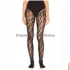 Hemtextil Kvinnkläder Sexiga trosor Designer Strumpor Klänningar för kvinnliga modebrev Tights Net Stocking Ladies Wedding D DHK7D