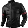 Protecteurs Vestes de moto Veste en cuir de vachette Hommes Vêtements en cuir véritable naturel Vêtements de motard Manteau d'équitation S-2XL 231221