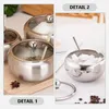 Dinnerware Sets Pepper Jar Condiment Containers Salt Seasoning With Stainless Steel Sugar