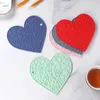 Table Mats Heart-shaped Silicone Non-slip Waterproof Mat With Rich Color Heat Insulation Drinkware Pad