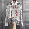 Women's Blouses Beautifully Luxuriously Printed Imitation Silk Shirt With Long Sleeves Chiffon Elegant And Youth Woman Women Tops