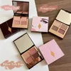 4 Color Eyeshadow Glitter Concealer Highlight Whitening Brightening Natural Nude Makeup Palette Cosmetics 2 8g 231221