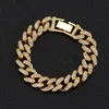 Kettingen YCD Mannen Vrouwen Hip Hop Iced Out Bling Collier Punk 13mm Miami Cubaanse Armband Fashion Charm Jewelry307a