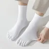 10 Pairs Socks Cotton Toe for Men Boys Five Fingers Street Fashion Breathable Shaping Anti Friction Sport with Toes 231221