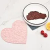 Table Mats Heart-shaped Silicone Non-slip Waterproof Mat With Rich Color Heat Insulation Drinkware Pad