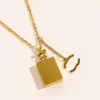 High Quality Pendant Necklace Chain Brand Letter Pendants Fashion Women Gold Silver Stainless Steel Crystal Necklaces Choker Wedding Jewelry Gifts Accessories