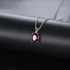 Pendants BOEYCJR 925 Silver Long Cushion 6x8mm Natural Colorful Gemstone Garnet Amethyst Diopside Peridot Pendant Necklace For Women