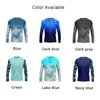 T-shirt da uomo Casual Uomo Colore Halo Tintura Stampa per uomo Manica lunga O Collo Sport Fitness T-shirt T-shirt Pullover Top Abbigliamento