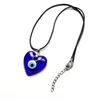 Hanger Kettingen 30Mm Gekleurde Glazuur Blauw Boze Oog Kettingen Mode Geluk Turkse Sleutel Ketting Voor Vriend Sieraden Gift Drop levering Dhx65