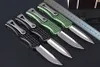 Ny high end M7694 Auto Tactical Knife D2 Satin Blade CNC Anti-Slip 6061-T6 Handle EDC Pocket Gift Knives With Nylon Bag