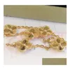 Diseñador Lucky Elegant Charm Bracelet Cleef Fashion 5 Motifas de pulseras Campo de hojas de trébol