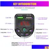 Bluetooth Car Kit Fm Transmitter Bluetooth Car Mp3 O Player Hands Kit 5V 3.1A Dual Usb Charger 12-24V Tf U Disk Drop Delivery Automobi Dhrxl