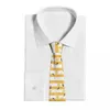 Bow Ties Bee Cartoons and Honeycomb Yellow White Stripe Slipsar Män kvinnor Polyester 8 cm Neck slips Slim Wide Shirt Accessories