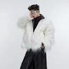 IEFB Autumn Men's Fake Fur Jacket Anti Mink Thick Fashionable Cotton Clothing Trend 9C3054 231220