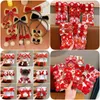 Hair Accessories Year Children's Collection Autumn Winter Celebration Red Clips Headwear Cute Girl Bow Versatile Circles