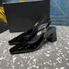 Luxury High Heel Designer Dress Shoes Slim Bowtie Purple Pumpar Womens High Heels Slingback Sandaler Square Root Shoes Wedding Sexy Party Top Quality